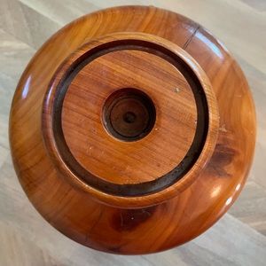 Hand made wooden candle holder